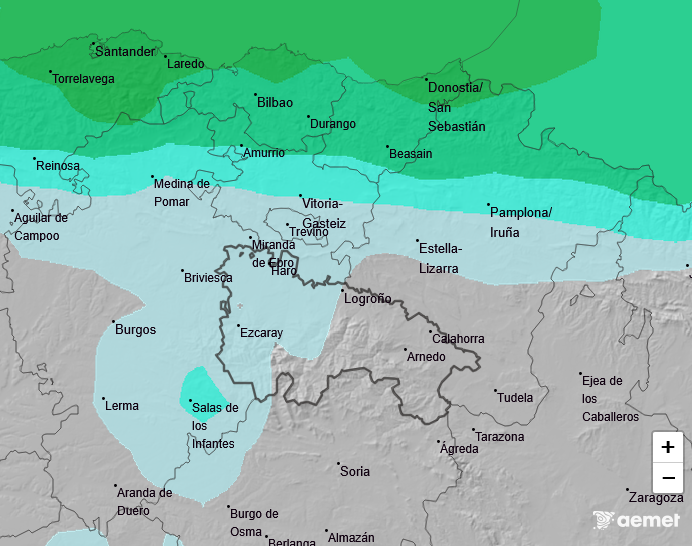 Precipitación Media según AEMET. Meteosojuela La Rioja 10