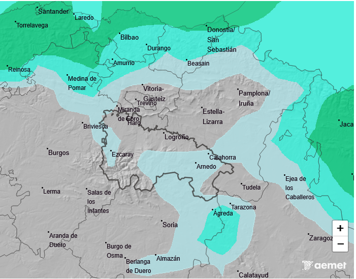 Precipitación Media según AEMET. Meteosojuela La Rioja 12