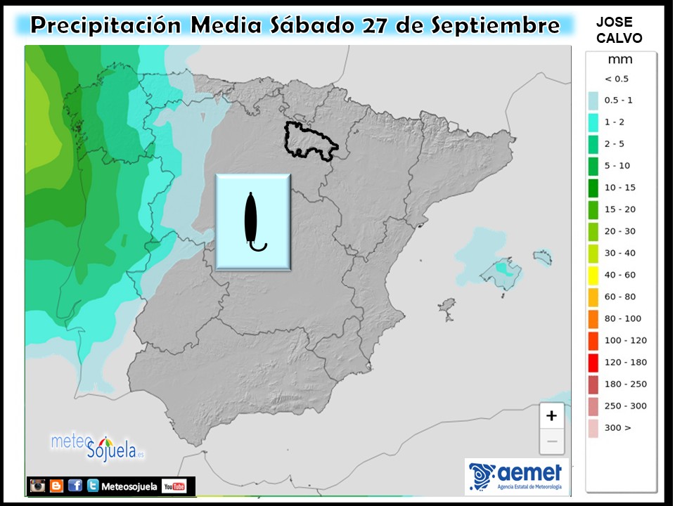 Precipitación Media según AEMET. Meteosojuela La Rioja