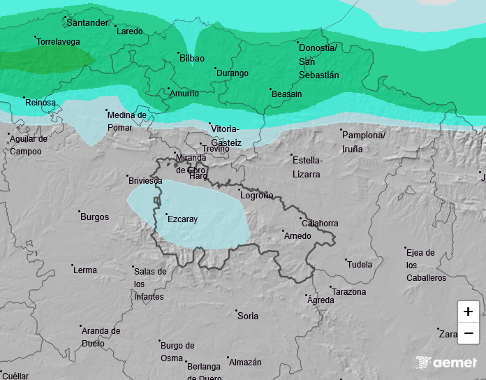 Precipitación Media según AEMET. Meteosojuela La Rioja 15