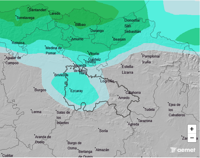 Precipitación Media según AEMET. Meteosojuela La Rioja 23