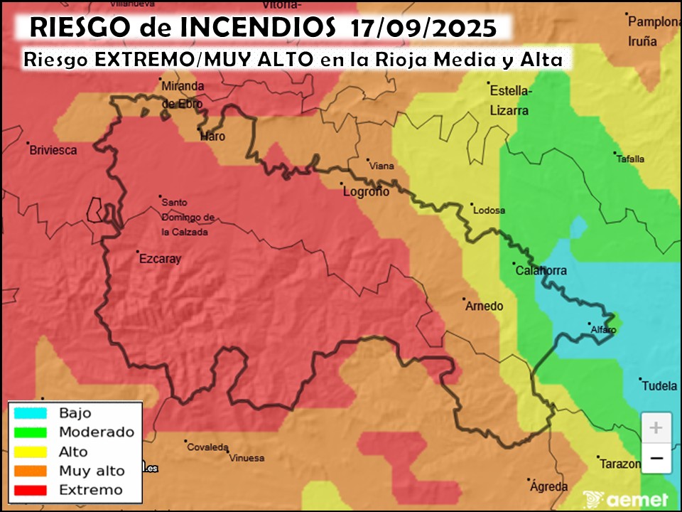Riesgo de incendios La Rioja