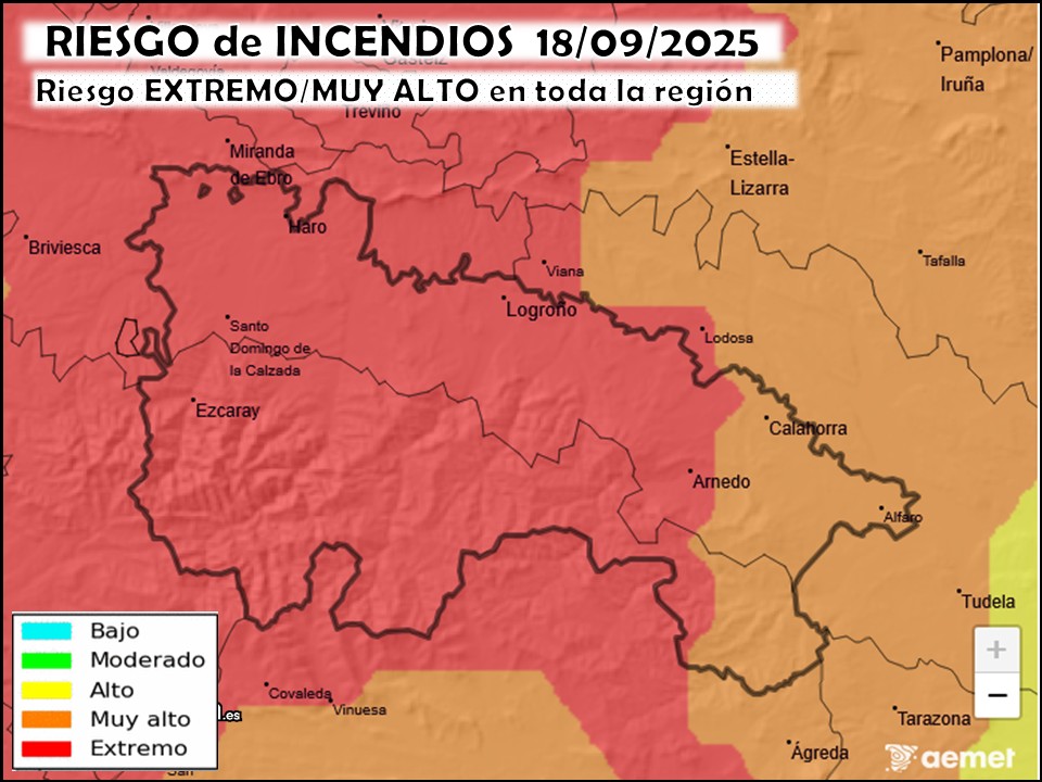 Riesgo de incendios La Rioja