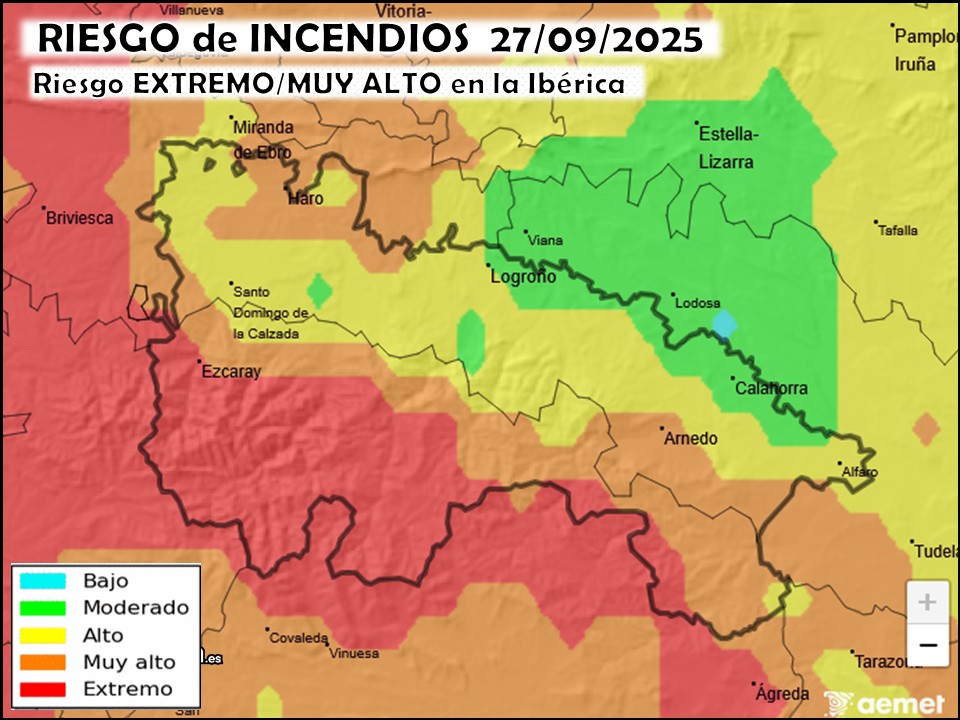 Riesgo de incendios La Rioja