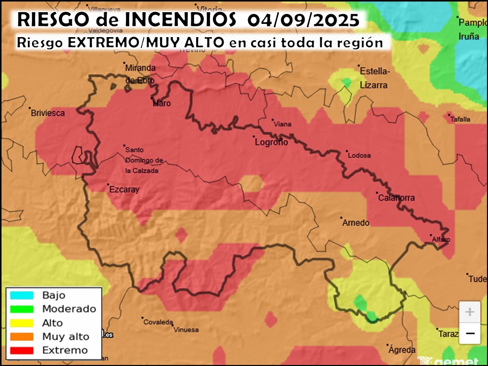 Riesgo de incendios La Rioja