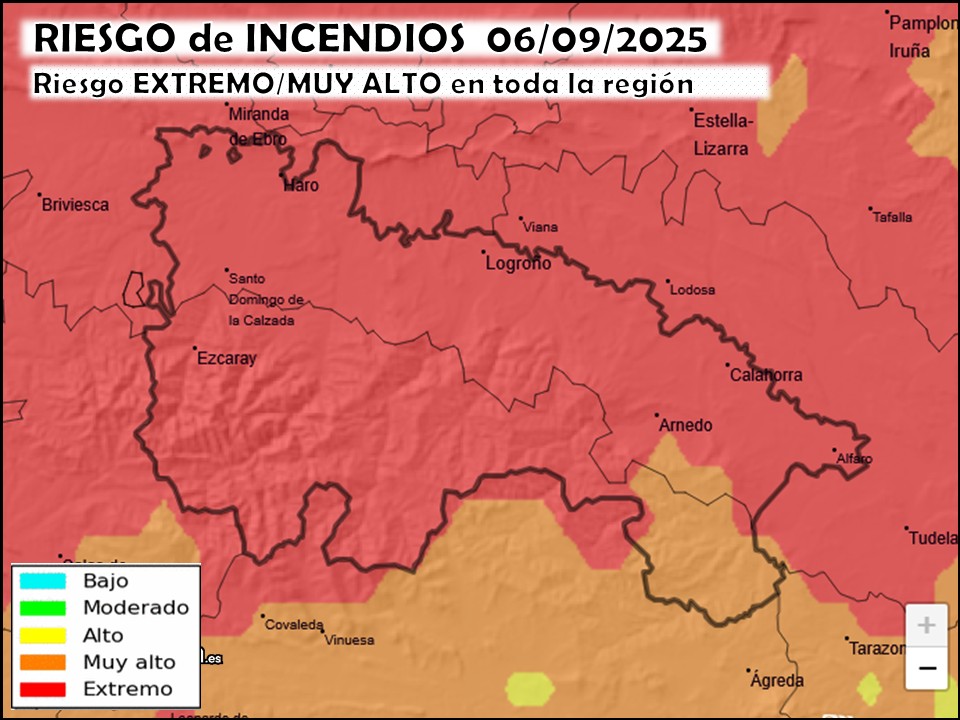 Riesgo de incendios La Rioja