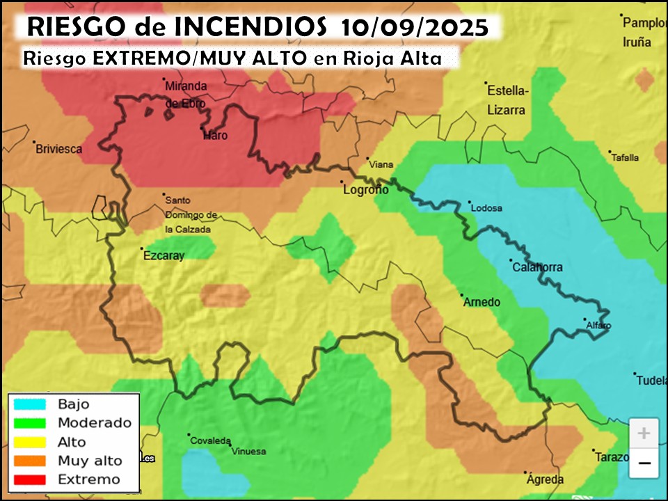 Riesgo de incendios La Rioja