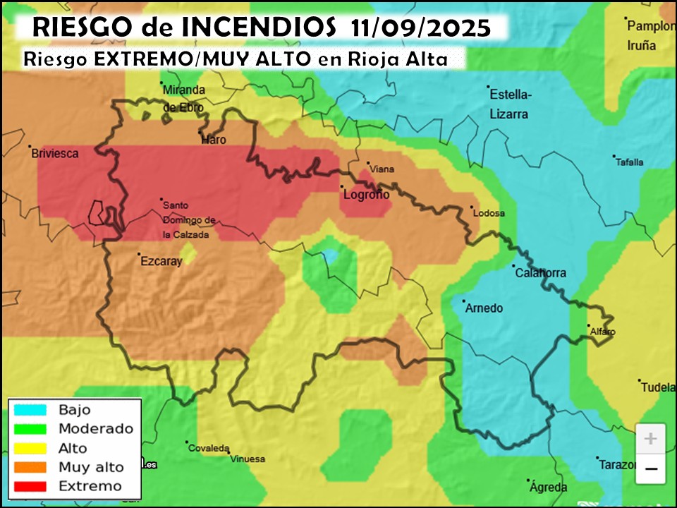Riesgo de incendios La Rioja