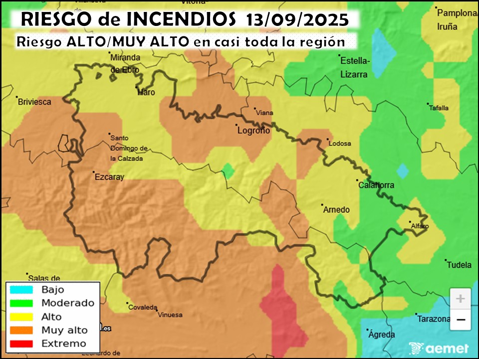 Riesgo de incendios La Rioja