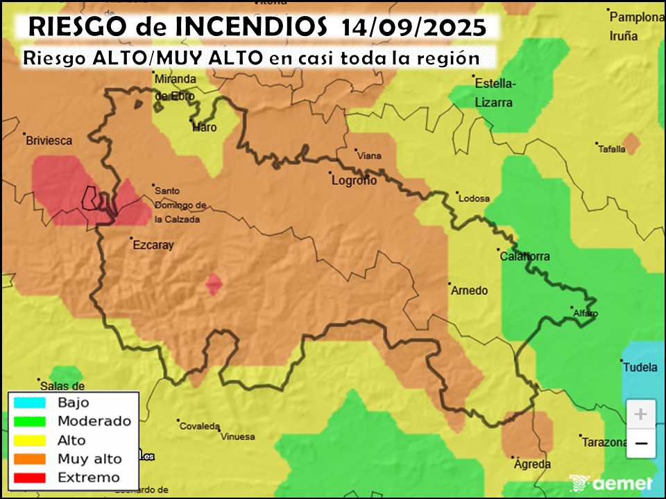 Riesgo de incendios La Rioja