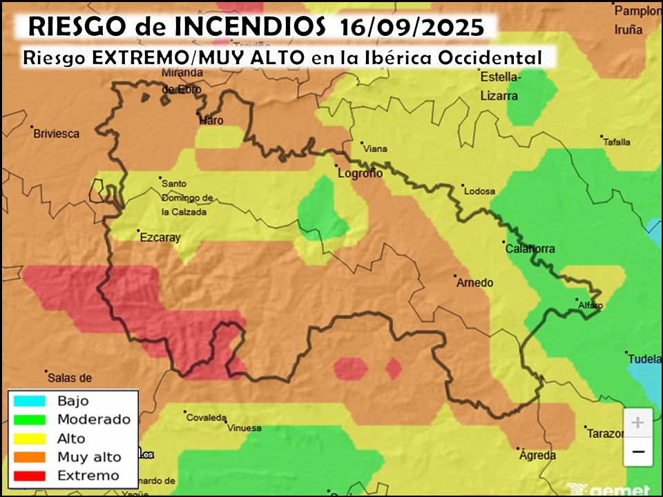 Riesgo de incendios La Rioja