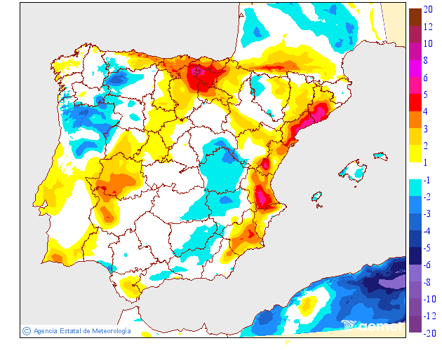 Variación de temperaturas máximas AEMET Meteosojuela 10