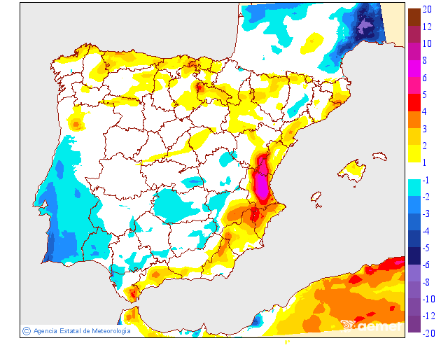 Variación de temperaturas máximas AEMET Meteosojuela 13