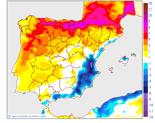 Variación de temperaturas máximas AEMET Meteosojuela 14