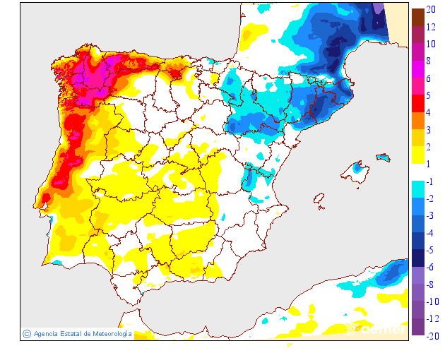 Variación de temperaturas máximas AEMET Meteosojuela 16g