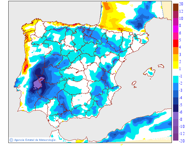 Variación de temperaturas máximas AEMET Meteosojuela 19
