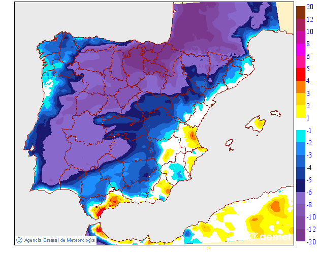 Variación de temperaturas máximas AEMET Meteosojuela 21