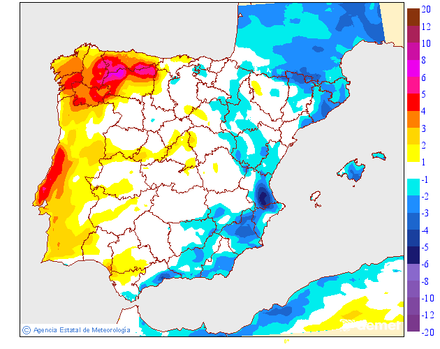 Variación de temperaturas máximas AEMET Meteosojuela 23