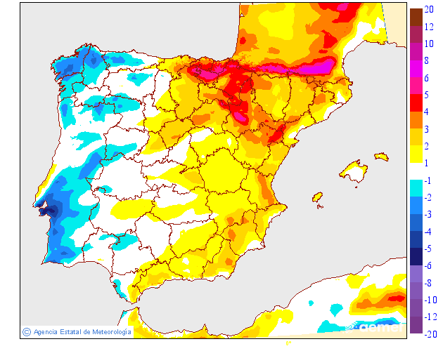 Variación de temperaturas máximas AEMET Meteosojuela 27