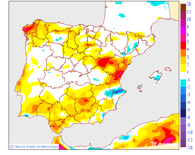 Variación de temperaturas máximas AEMET Meteosojuela30