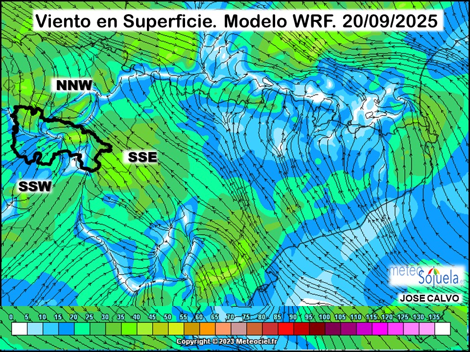 Viento en Superficie Modelo WRF Meteosojuela.