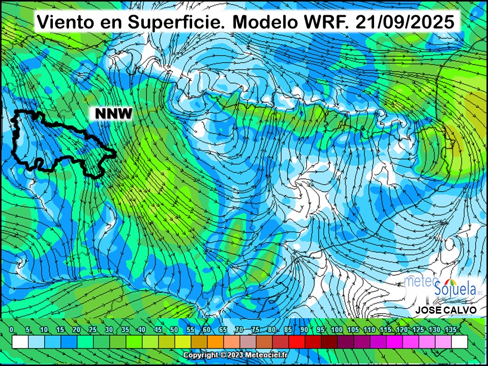 Viento en Superficie Modelo WRF Meteosojuela.
