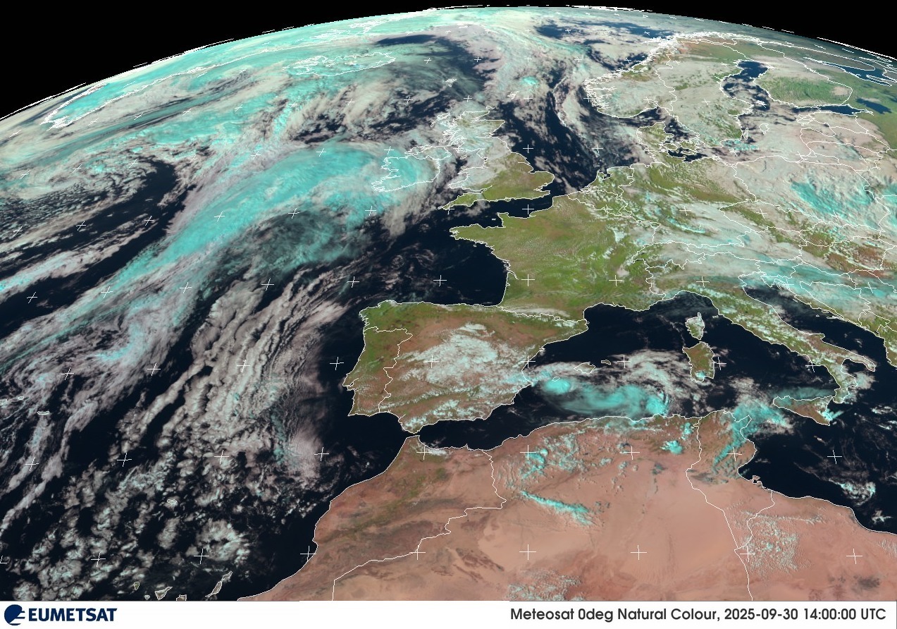 ALtas presiones en la península y tormentas en el Mediterráneo