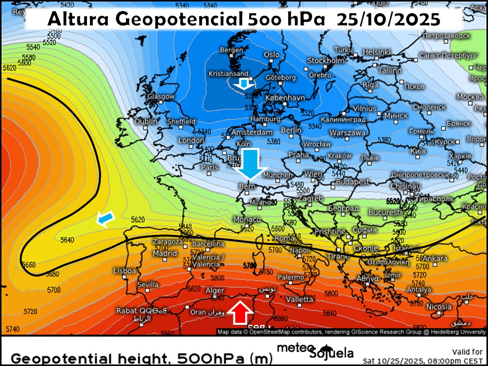 Aire frío e inestable en el norte peninsular