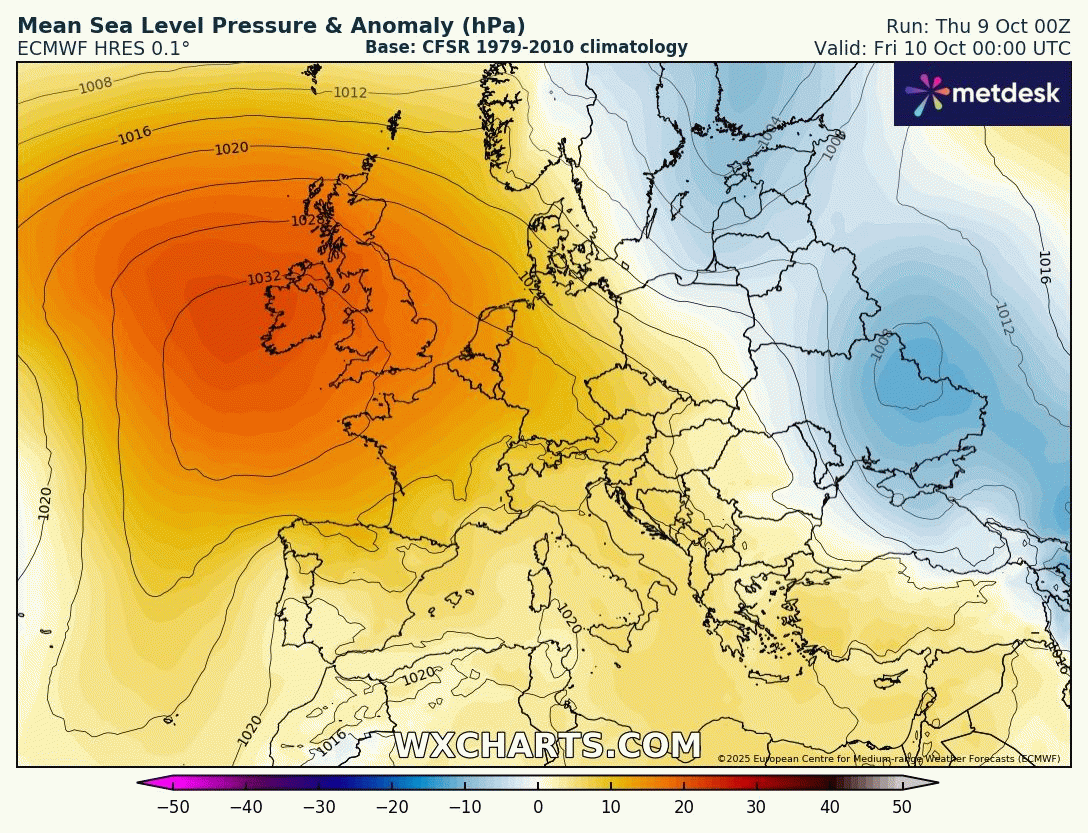 Animación Modelos de Anomalías de Presión. Meteosojuela La Rioja
