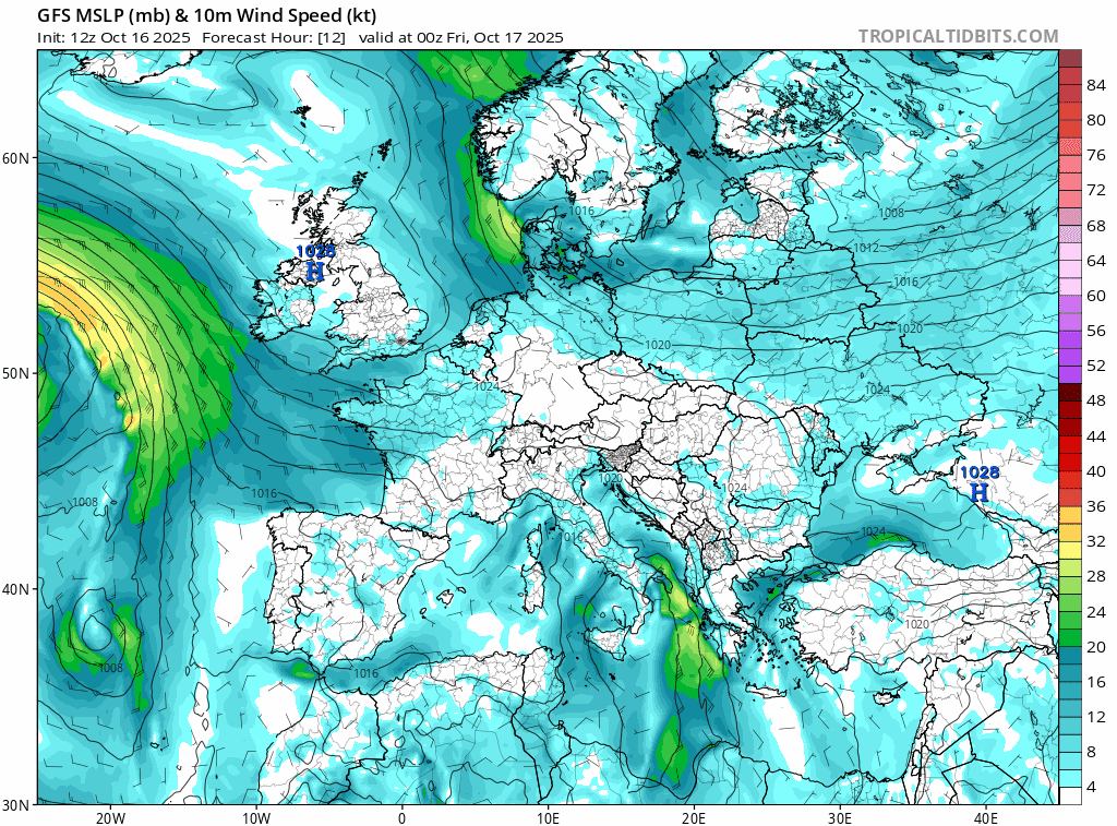 Animación Modelos de Centros de presión y vientos en superficie. Meteosojuela La Rioja