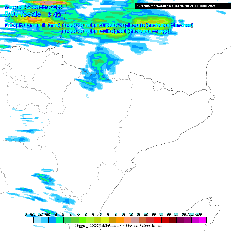 Animación evolución de las precipitaciones previstas en La Rioja