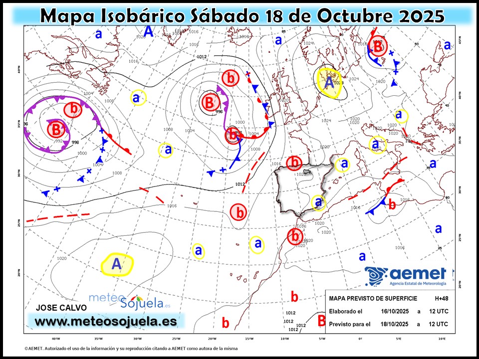 Mapa Isobárico La Rioja. Meteosojuela