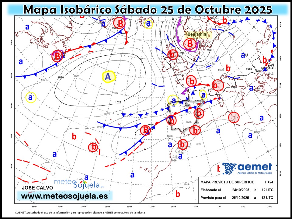 Mapa Isobárico La Rioja. Meteosojuela
