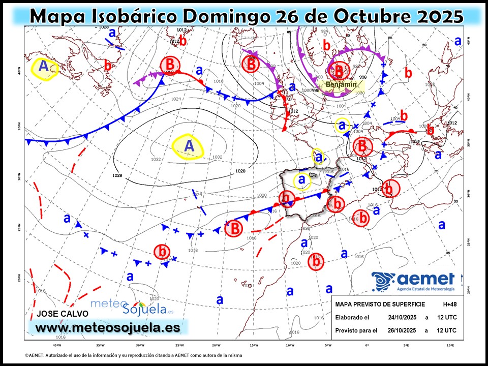 Mapa Isobárico La Rioja. Meteosojuela