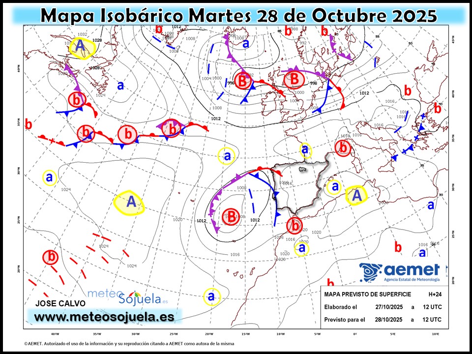 Mapa Isobárico La Rioja. Meteosojuela