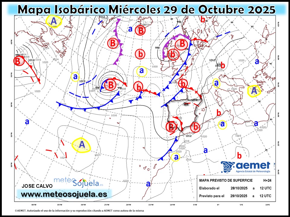 Mapa Isobárico La Rioja. Meteosojuela