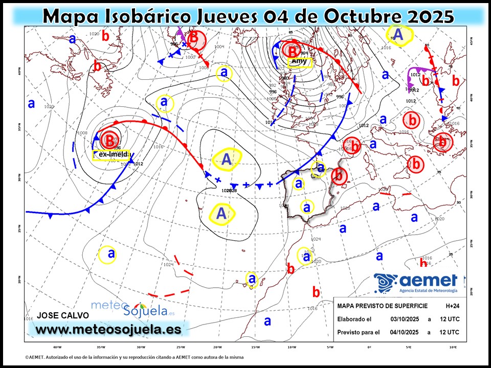 Mapa Isobárico La Rioja. Meteosojuela