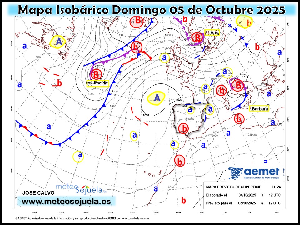 Mapa Isobárico La Rioja. Meteosojuela