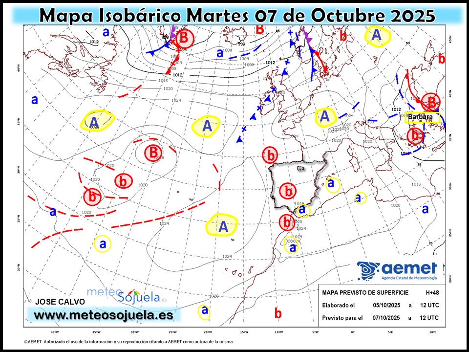 Mapa Isobárico La Rioja. Meteosojuela