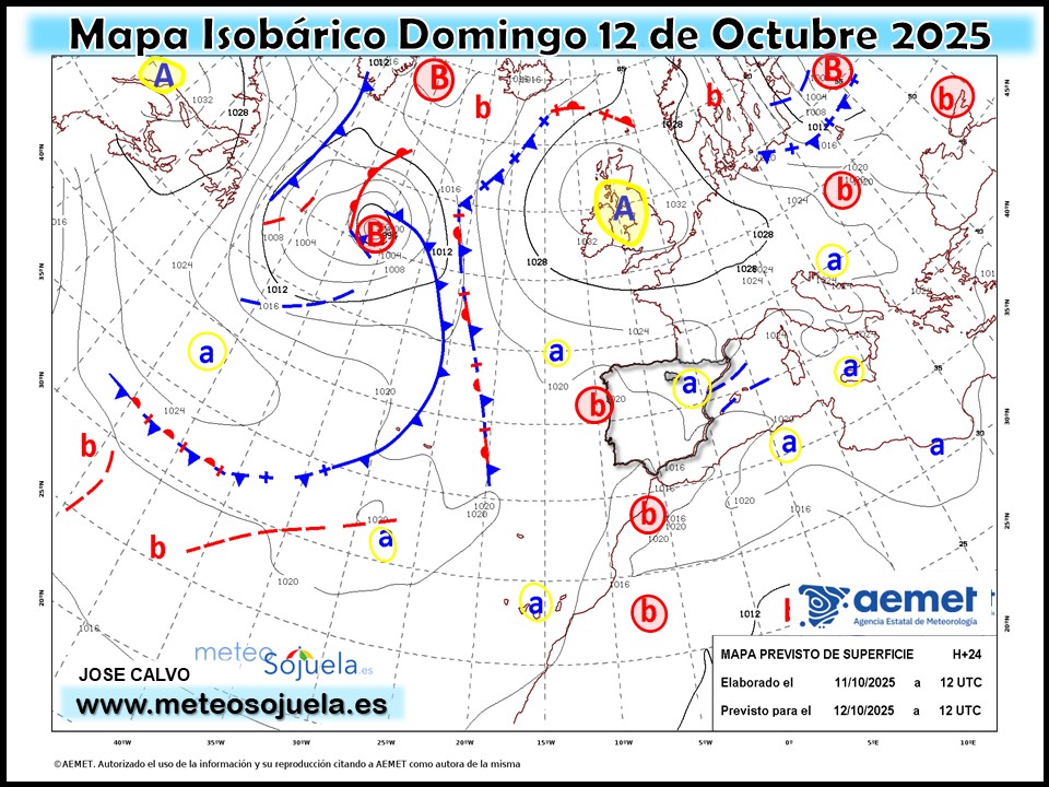 Mapa Isobárico La Rioja. Meteosojuela