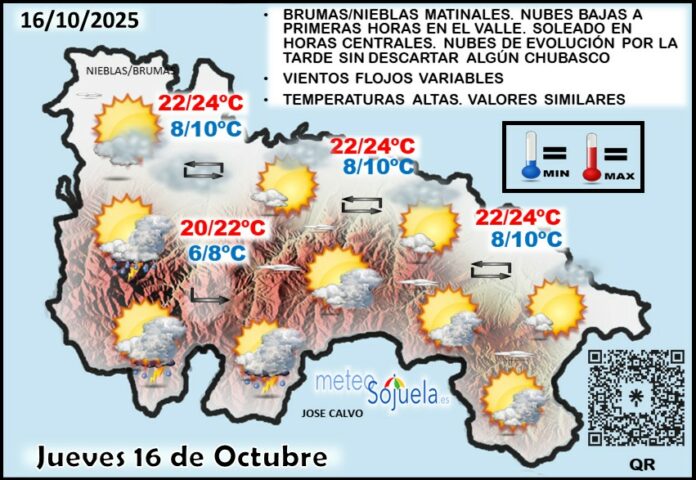 Mapa del tiempo en La Rioja. 1Meteosojuela Mapa del tiempo en La Rioja. 1Meteosojuela