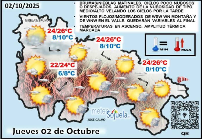 Mapa del tiempo en La Rioja. Meteosojuela Mapa del tiempo en La Rioja. Meteosojuela
