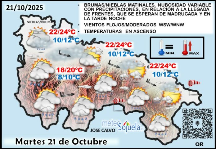 Mapa del tiempo en La Rioja. Meteosojuela Mapa del tiempo en La Rioja. Meteosojuela