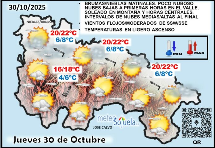 Mapa del tiempo en La Rioja. Meteosojuela Mapa del tiempo en La Rioja. Meteosojuela