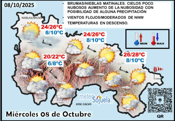 Mapa del tiempo en La Rioja. Meteosojuela Mapa del tiempo en La Rioja. Meteosojuela