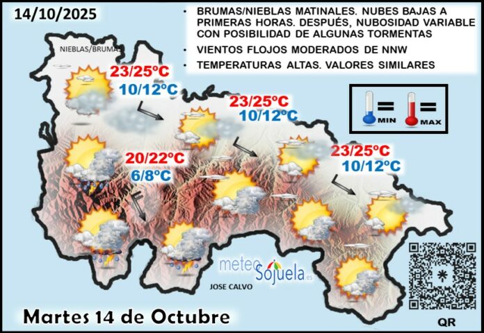 Mapa del tiempo en La Rioja. Meteosojuela Mapa del tiempo en La Rioja. Meteosojuela