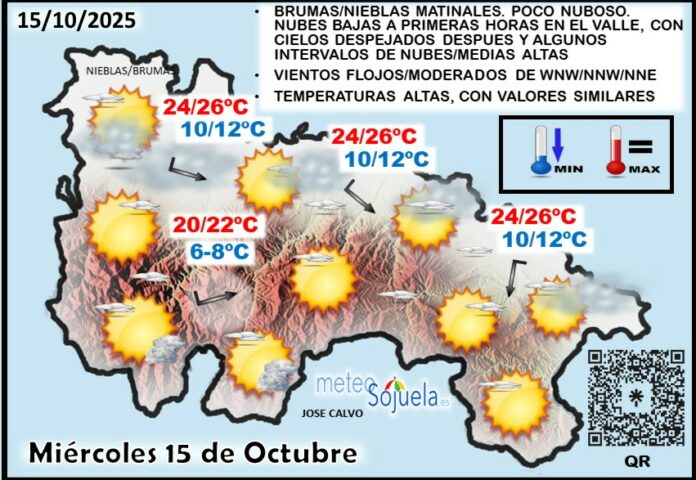 Mapa del tiempo en La Rioja. Meteosojuela Mapa del tiempo en La Rioja. Meteosojuela