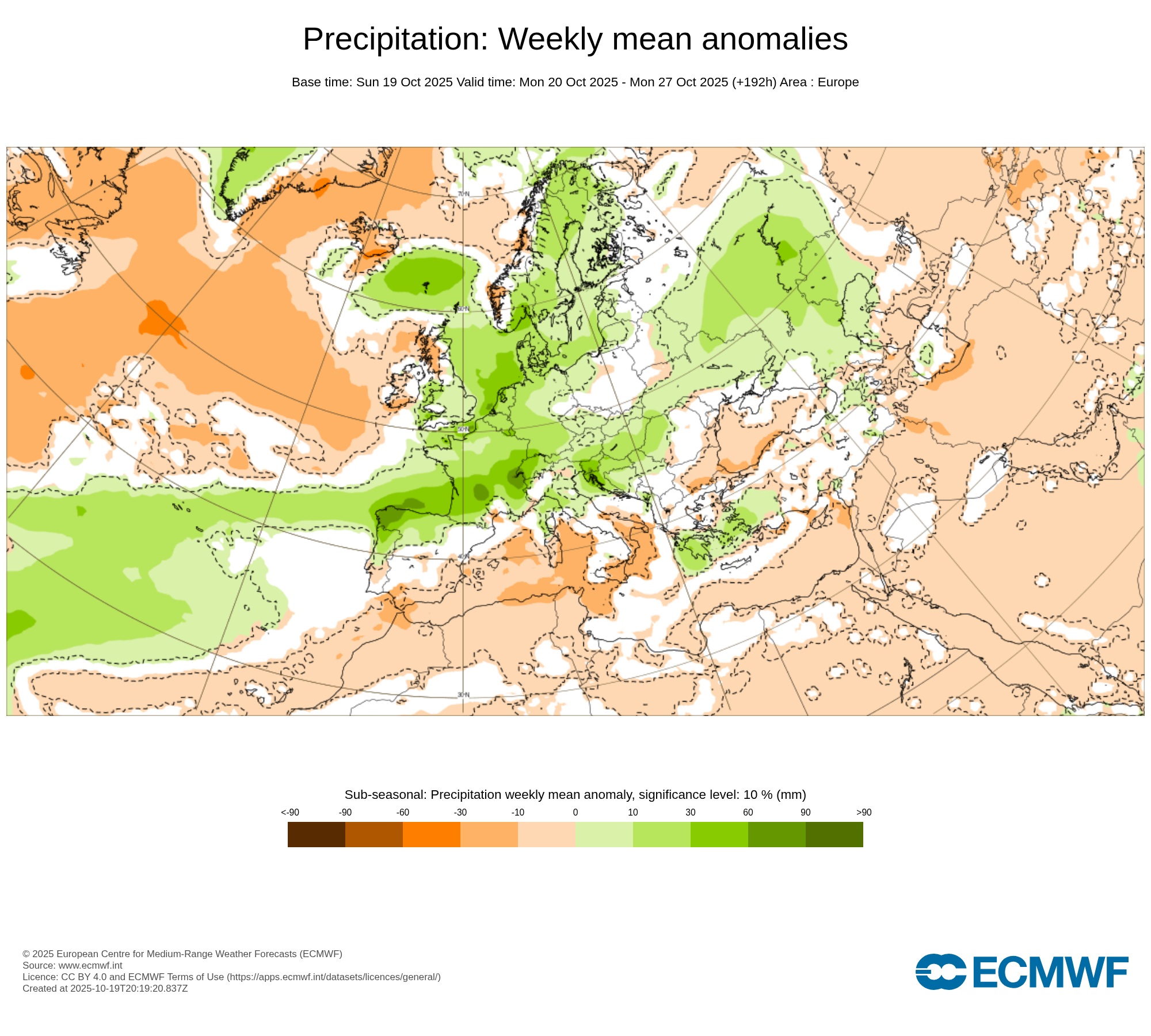 Modelos de Precipitación Octubre 3ª semana ECMWF .Meteosojuela La Rioja