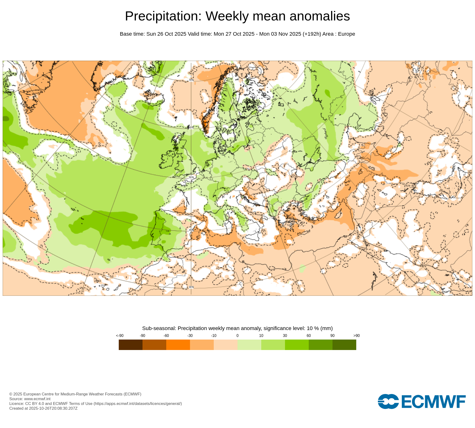 Modelos de Precipitación Octubre 4ª semana ECMWF .Meteosojuela La Rioja