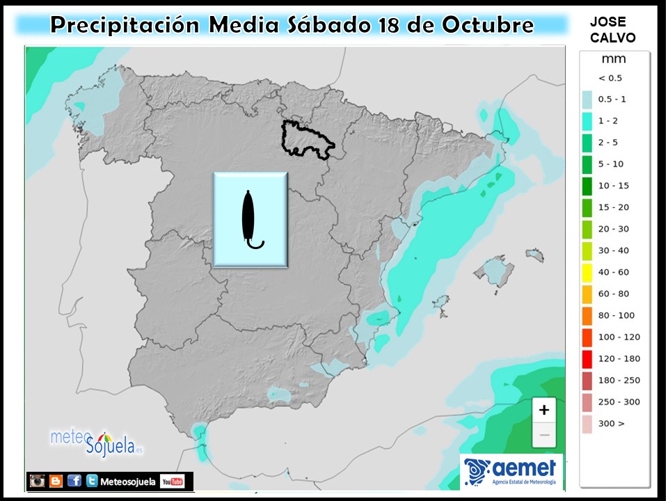 Precipitación Media según AEMET. Meteosojuela La Rioja